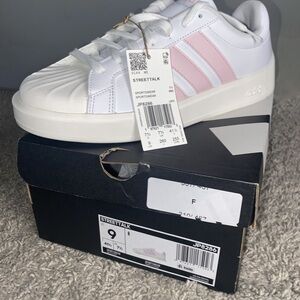 adidas Originals White and Pink Sneakers